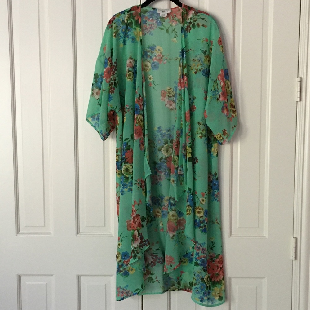 Long, Open Front, Chiffon Wrap